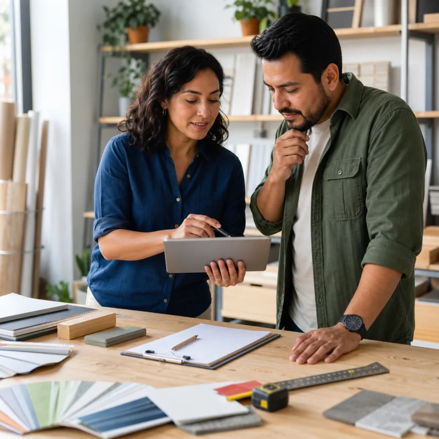 Negocio configurando un proceso de cotización personalizado