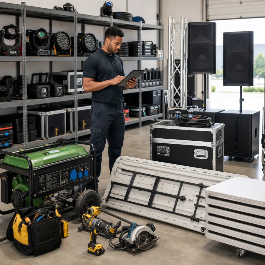 Inventario profesional para renta de equipo y herramientas